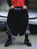 FTCC 26FW Satin Waffle Camo Patchwork Cropped‑Length Pants